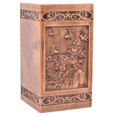 Tranquil Butterfly Walnut Wood Urn, Quality Urns for Your Loved Ones