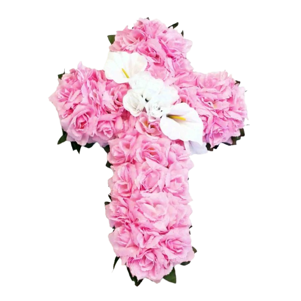 Pink Artificial Cross Flower (CC90)