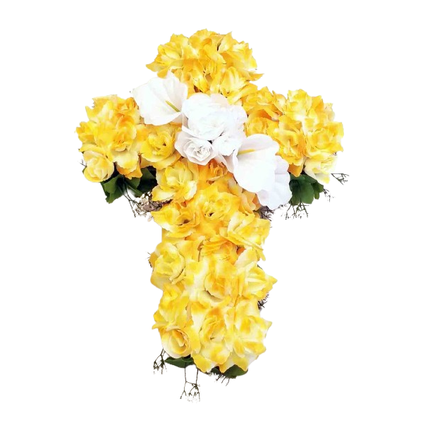 Sunny Yellow Cross Silk Flower (CC94)