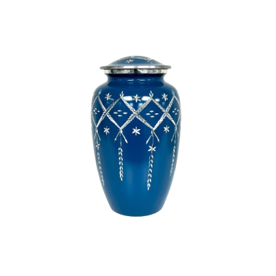 Blue Diamond Metal Urn (SH154) | Toronto Urn Factory Store, Quality Urns