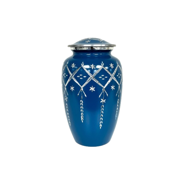 Blue Diamond Metal Urn (SH154)