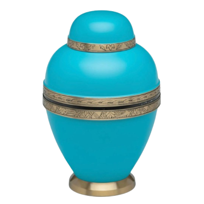 Blue Sea Brass Urn (SH146) | Casket Factory | Wooden and Steel Caskets