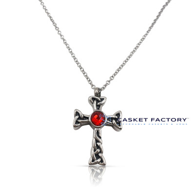 Ruby Red Cross (PN123) Toronto Urn Outlet Store, Cremation Urn Jewelry