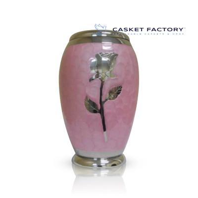Forever Pink Rose Metal Urn (SH110)  Toronto Metal Urn Store, Buy Urns