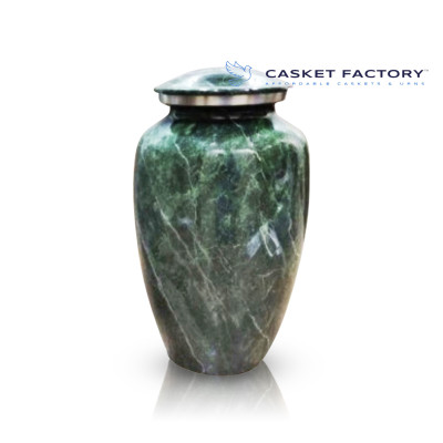 Emerald Green Metal Urn (SH118) | Casket Factory | Wooden and Steel...