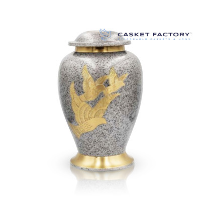 Wings of Love Brass Urn (SH150) | Casket Factory | Wooden and Steel...