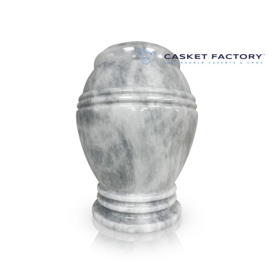 Canadian White Marble Urn (SU117) | Casket Factory | Wooden and Steel C...