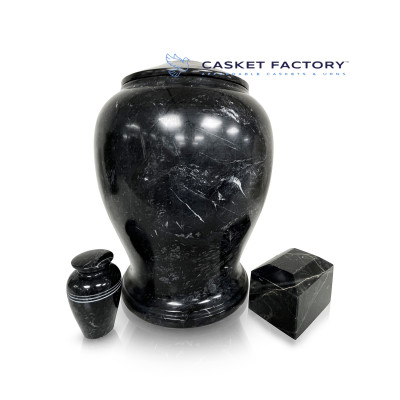 Tranquil Black Marble Urn (SU154) Toronto Marble Urn Store, Buy Urns