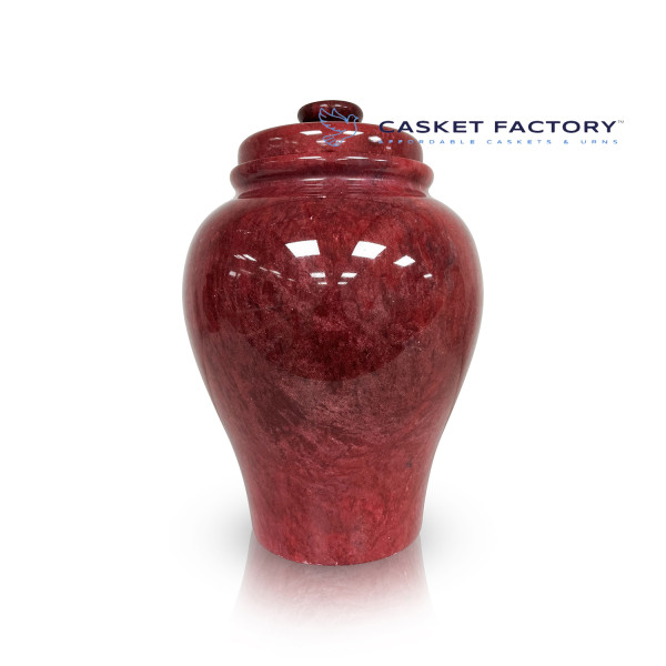 Ruby Red Marble Urn (SU156)
