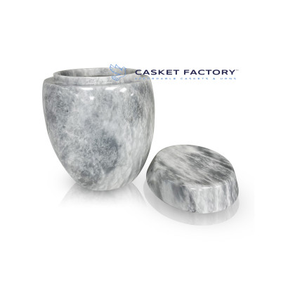 Paxton White Marble Urn (SU140-W) | Casket Factory | Wooden and Ste...