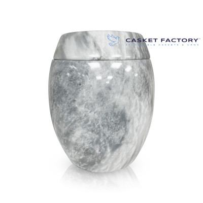 Paxton White Marble Urn (SU140-W) | Casket Factory | Wooden and Ste...