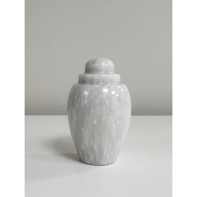 Silver Lily Marble Keepsake Urn (KM112) | Casket Factory | Wooden a...