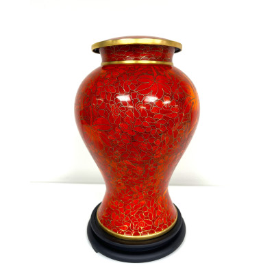 Red Maple Cloisonne Urn (CU92) | Casket Factory | Wooden and Steel ...
