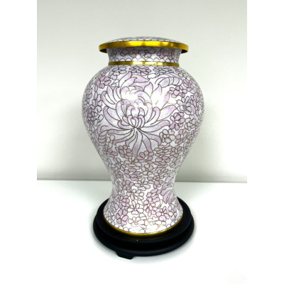 Pink Flower Cloisonne Urn (CU93) | Casket Factory | Wooden and Stee...