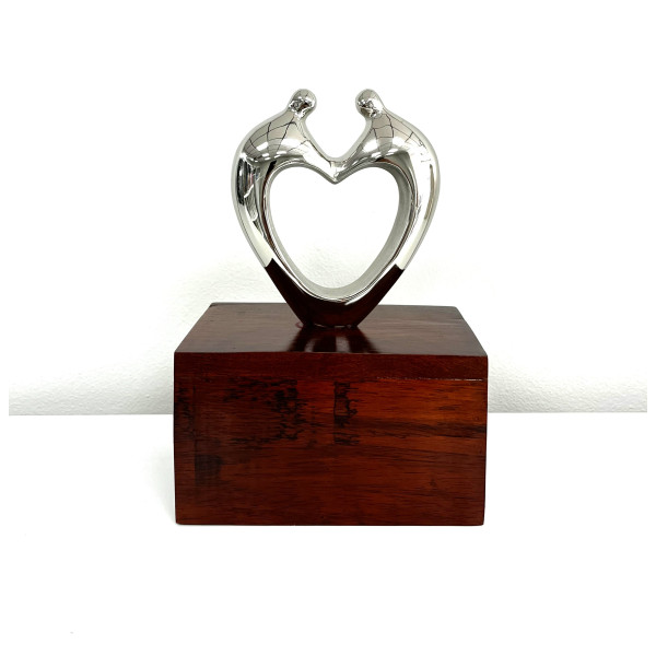Loving Heart Wood Keepsake Urn (WK88)