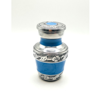 Blue Medallion Keepsake Urn (SH119-K) | Casket Factory | Wooden and...