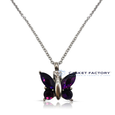 Dark Purple Butterfly (PN185) | Casket Factory | Wooden and Steel C...