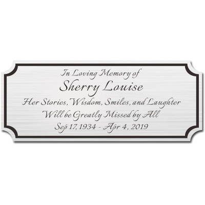 Silver Engraving Plaque (SP88) | Casket Factory | Wooden and Steel ...